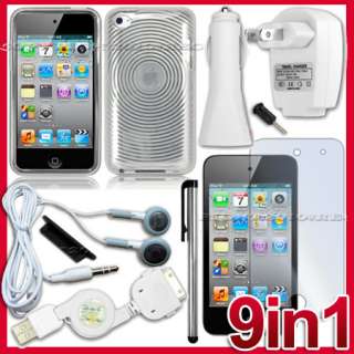 Accessory Bundle for iPod Touch 4th Gen Case Charger  