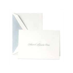   Hand Engraved Pearl White Small Informal Notes: Office Products