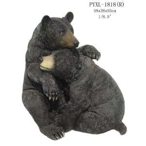  Two Bears Playing Sculpture