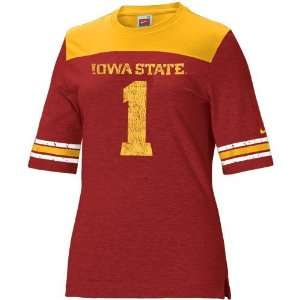  Nike Iowa State Cyclones #1 Red Ladies College Football 