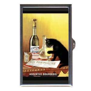 com ABSINTHE BOURGEOIS BLACK CAT Coin, Mint or Pill Box Made in USA 