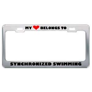 My Heart Belongs To Synchronized Swimming Hobby Sport Metal License 