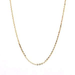  14k Italian Yellow Gold .90mm Oval Rolo Link Chain 