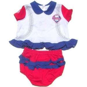 NEWBORN Baby Infant Philadelphia Phillies Girl Ruffle Cheer:  