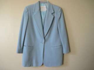 LORD & TAYLOR Italy Baby Blue Wool Cashmere Jacket 10  