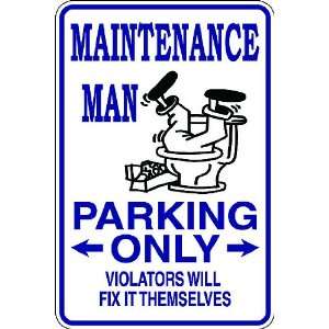  (Occ69) Maintenance Man Worker Occupation 9x12 Aluminum 