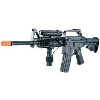 M16 A4 Airsoft Rifle with LED illuminator, laser sight & adjustable 