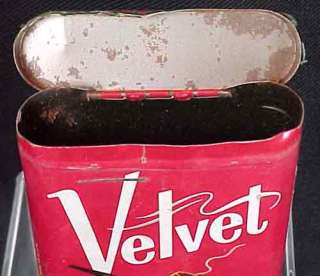 Velvet Pipe & Cigarette Tobacco Pocket Tin with Lid  