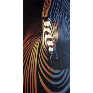  Colorful Modern Zebra I Oil Painting 62 x 31 inches: Home 