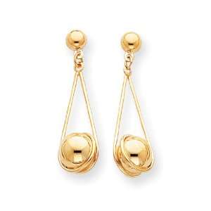  14k Bead Dangle Earrings Shop4Silver Jewelry