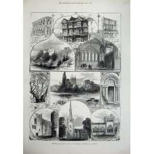   1877 Hereford Ludlow Castle Cloisters Ross Spire Art: Home & Kitchen