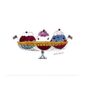  Ice Cream Dessert, c.1959 (3 scoop) by Andy Warhol 14x11 