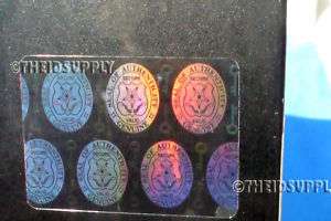 Authentic Seal ID Card Hologram PVC Printer KAS [20]  