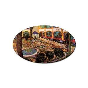   the Hospital at Arles By Vincent Van Gogh Oval Magnet
