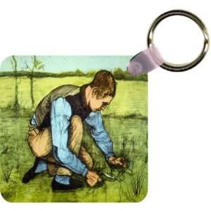  Van Gogh Art Cutting Grass Art Key Chain   Ideal Gift for 
