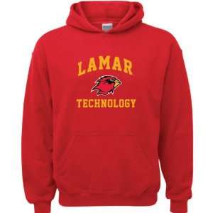 Lamar Cardinals Red Youth Technology Arch Hooded Sweatshirt  
