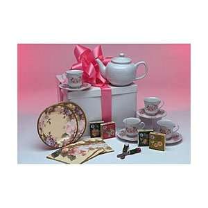  Ladys Tea Posh Party Gift Box for 4 Elegant Table Toys 