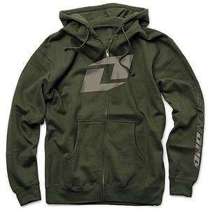  One Industries Icon Zip Up Hoody   2X Large/Army Green 