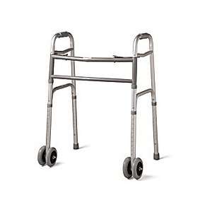  [Itm] Extra Wide Two Button Walker With Dual 5 Wheels 