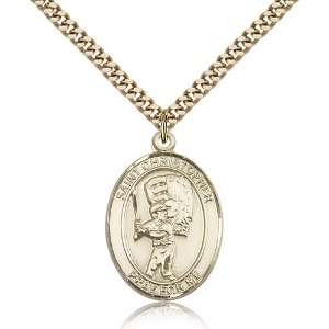  Gold Filled St. Christopher/Baseball Pendant: Jewelry