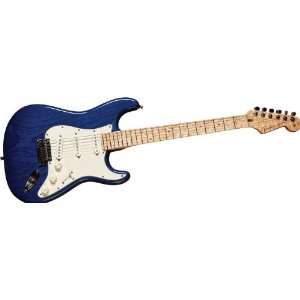   Deluxe Strat Electric Guitar Candy Blue Maple Musical Instruments