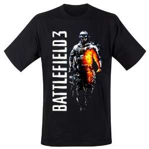    Video Game Shirts   Battlefield 3 T Shirt Smoke (S): Toys & Games