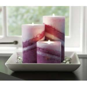  Candle Set W/ Decorative Tray By Collections Etc