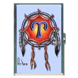 Aries Zodiac Native American ID Holder, Cigarette Case or Wallet MADE 