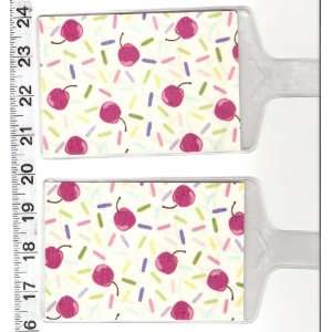   of 2 Oversize Luggage Tags Cherry Ice Cream Sprinkles 