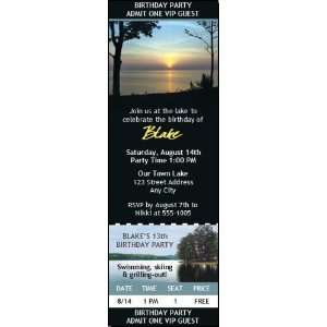  Lake Birthday Party Ticket Invitation Health & Personal 