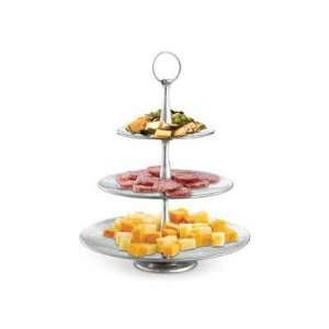  Remington Three Tiered Round Serving Set in Stainless 