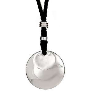    Tiffany Inspired Round Disc Necklace: Overstock Silver: Jewelry