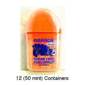  Blitz Orange Sugar Free Powerfruit Mints (12 Containers of 