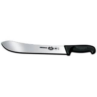 Victorinox Cutlery 12 Inch Straight Butcher Knife, Black Fibrox Handle