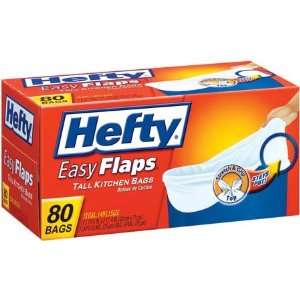  Hefty Easyflaps Kitchen Bags Tall White 13 Gallon 80 Count 