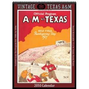  Texas A&M Aggies 2010 Vintage Football Program Calendar 