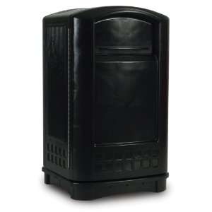  Rubbermaid Plaza Black 50 Gal Trash Container Industrial 
