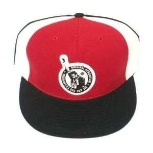  NOVELTY RED WE ARE THE CHAMPIONS FLAT BILL 7 7/8 HAT 