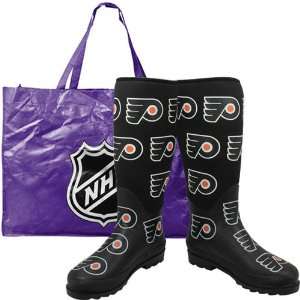  Philadelphia Flyers Ladies Black Enthusiast Boots: Sports 