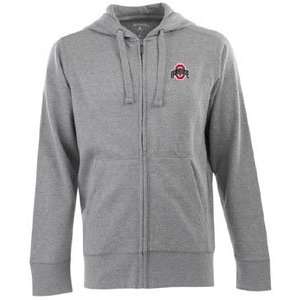  Ohio State Signature Full Zip Hooded Sweatshirt (Grey 