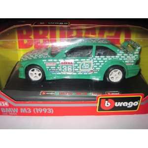  Burago BMW M3 (1993) Green Tic Tac Sponsor 1/24 Scale 