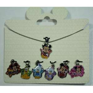 Disney Mickey Mouse & Friends Necklace and Charm Set  Disney Parks 