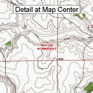  USGS Topographic Quadrangle Map   Blind Gap, New Mexico 