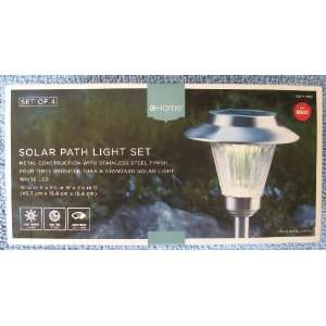  Stainless Steel Solar Path Light Set   4 Count