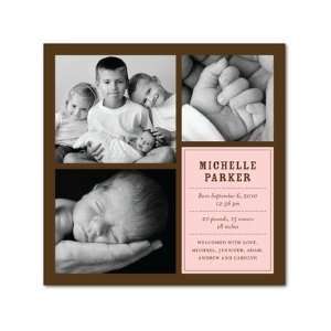   Girl Birth Announcements   Baby Frame: Tea Rose By Fine Moments: Baby