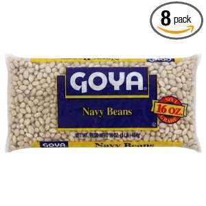 Goya Navy Beans, 1 pounds (Pack of8)  Grocery & Gourmet 