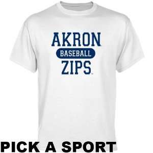  Akron Zips White Custom Sport T shirt  