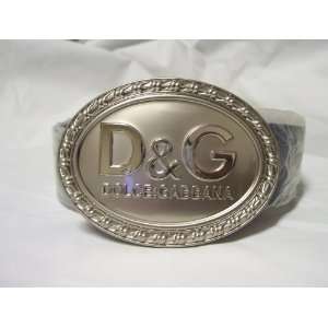   Belt Buckle with Leather belt/strap New by D&G