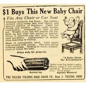   Baby Newborn Portable Sitting Furniture   Original Print Ad Home