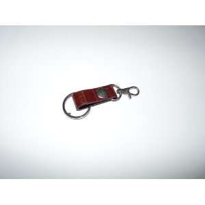  Brown Leather Strap Key Ring Keychain 